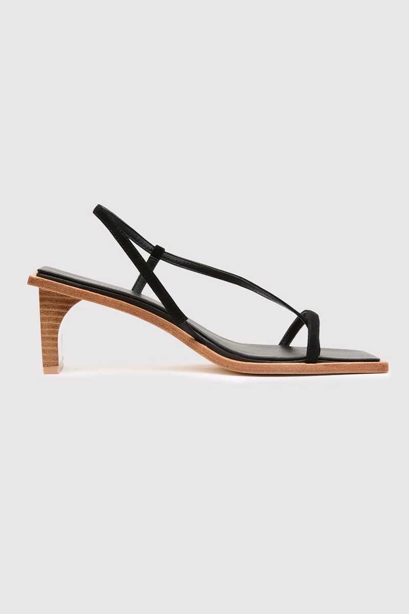 SUEDE STRAP HEEL-BLACK Footwear ST AGNI