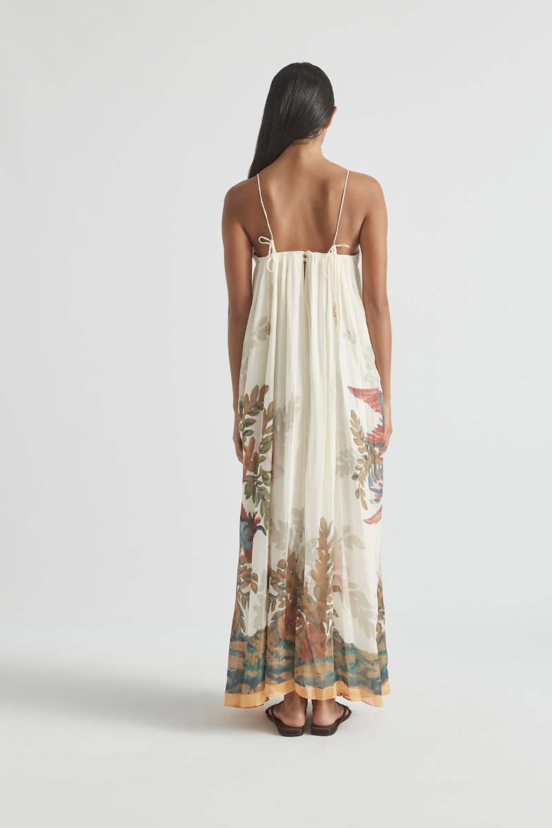 PROMISES FLOWER BUST DRESS-GARDENIA Maxi Dress ANTIPODEAN