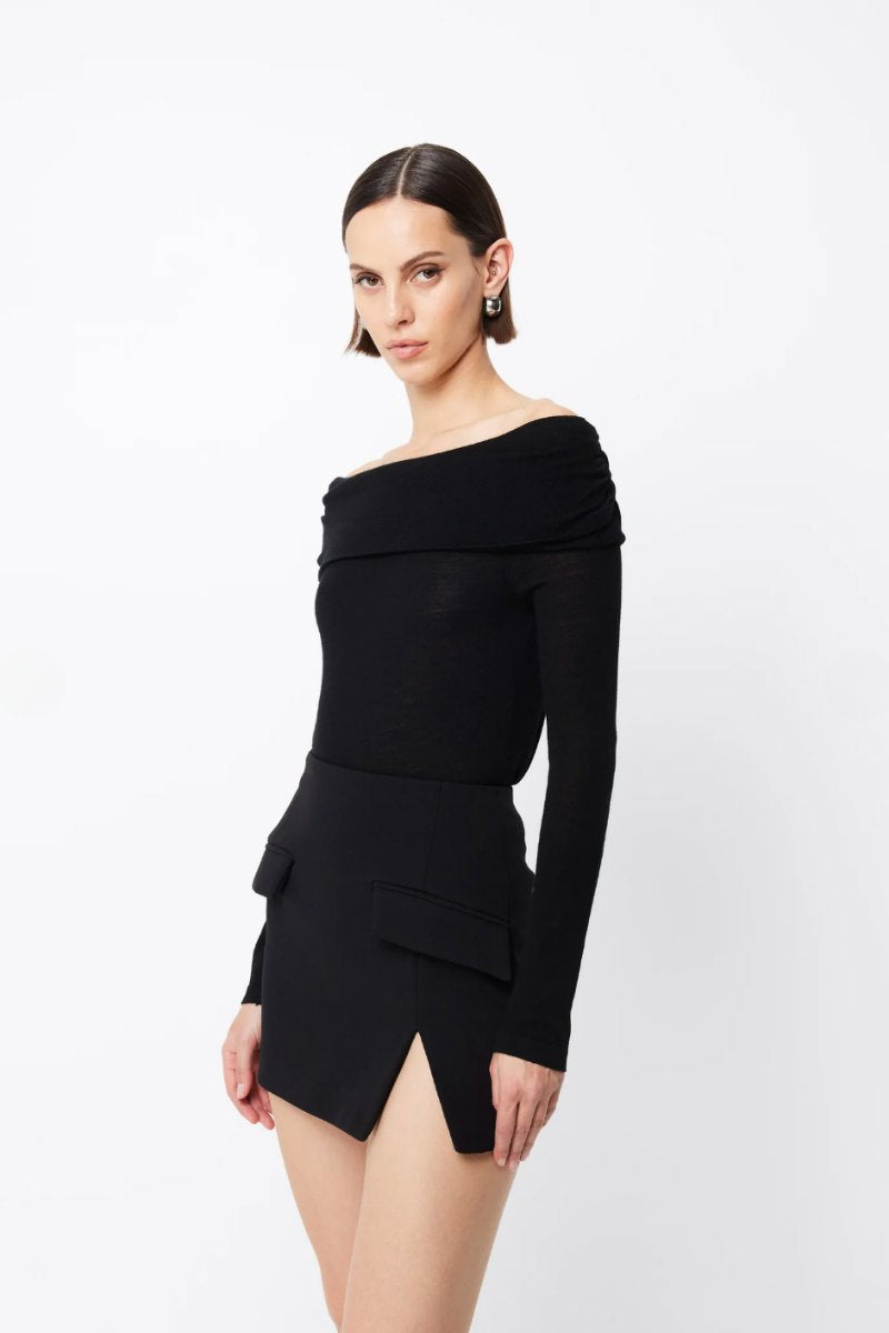 MELROSE MINI SKIRT-BLACK Skirts MOSSMAN