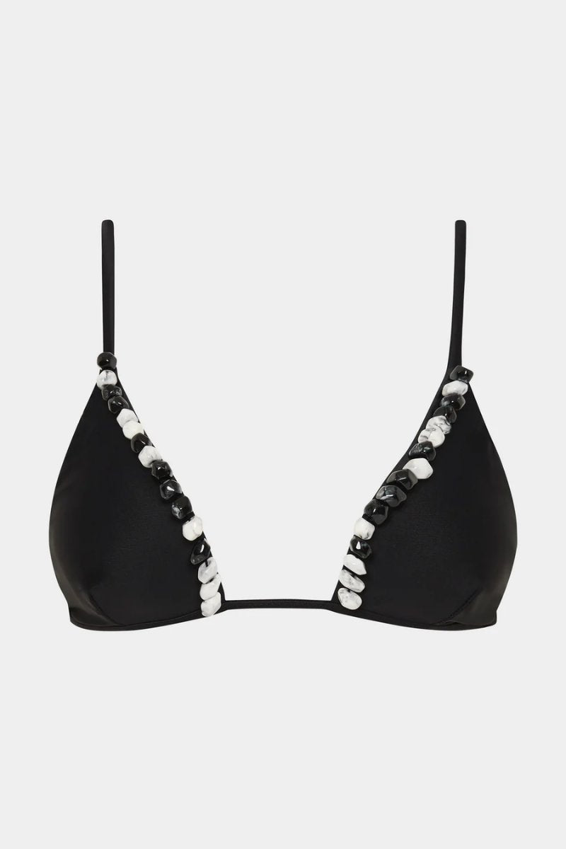 BACI BEADED STRING TOP-BLACK Swim SIR.