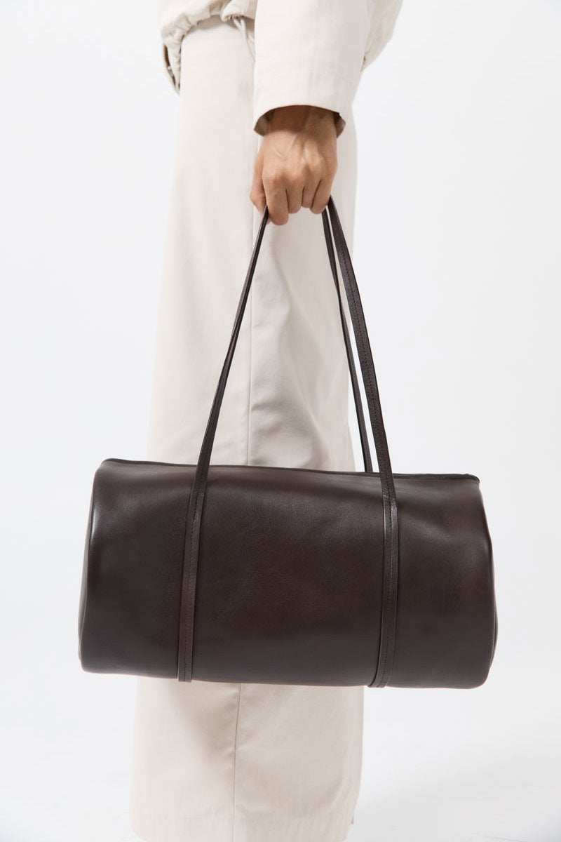 LARGE CANNOLO BAG-COFFEE Handbags ST AGNI