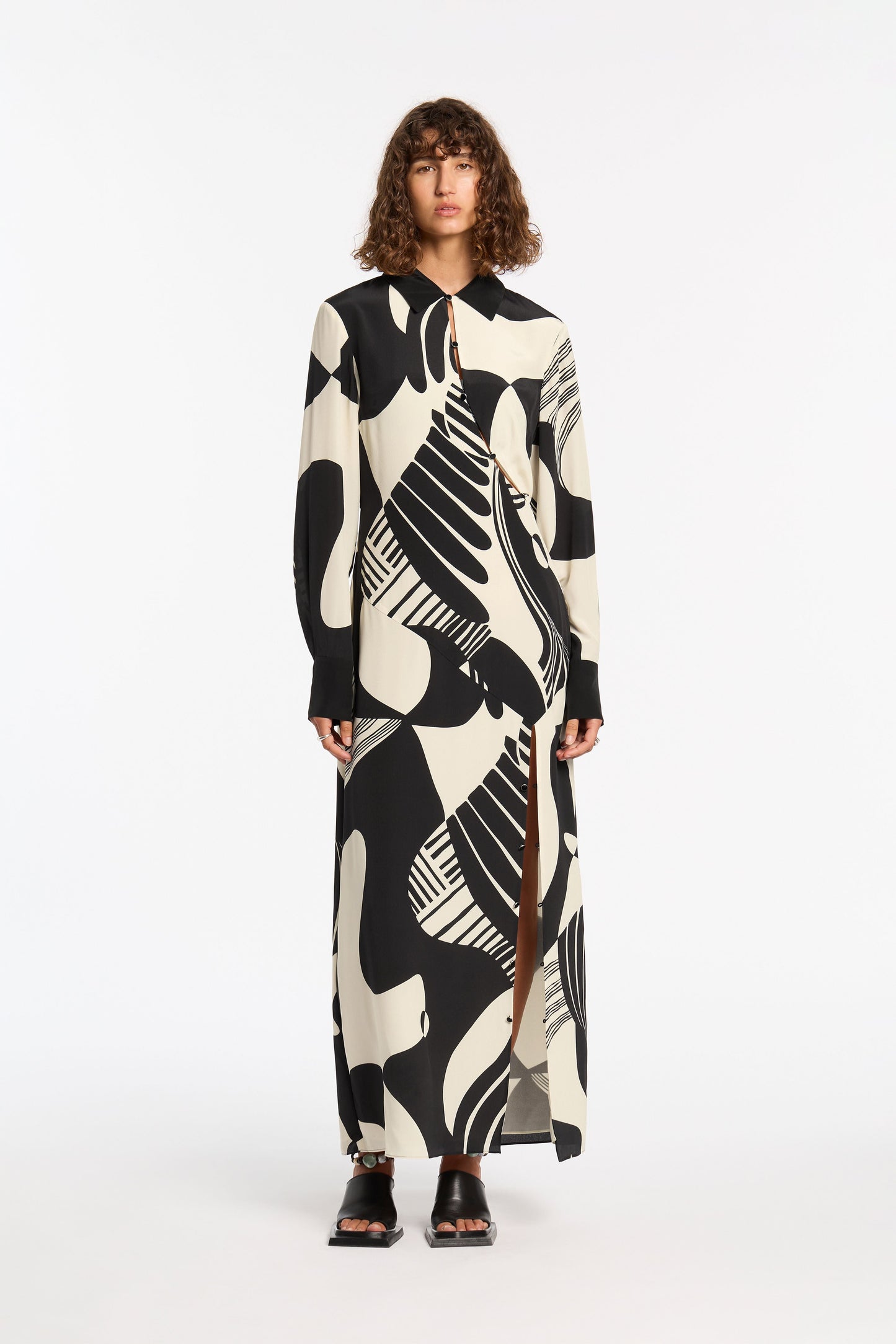 REALISME BUTTONED SHIRT DRESS-PAPIER Dress SIR.
