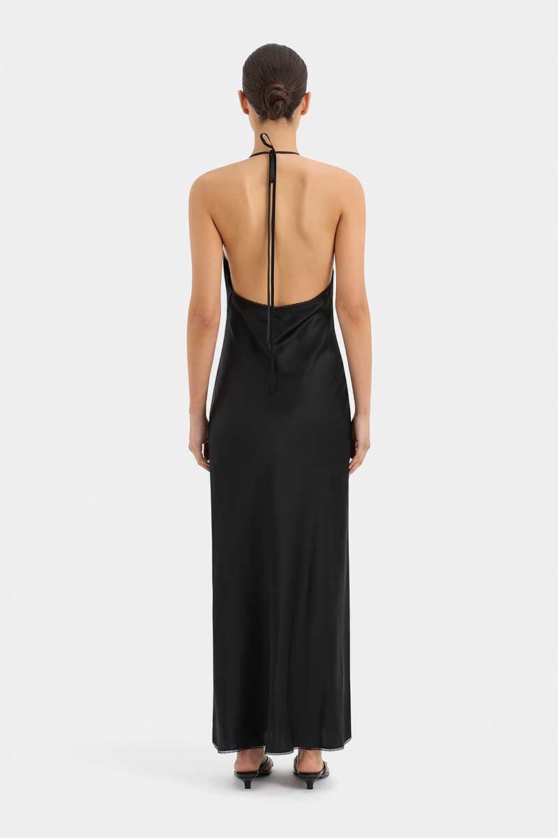 ARIES HALTER GOWN-BLACK Dress SIR.