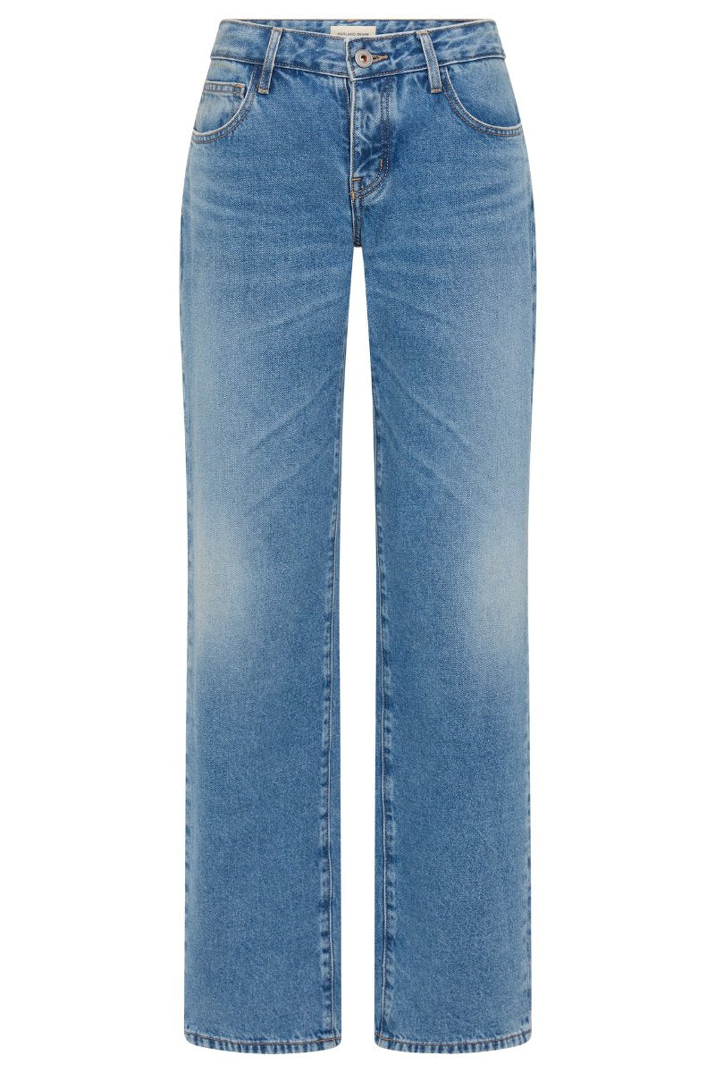 90S LOW RISE JEANS BY OUTLAND DENIM-90S BLUE Pants ST AGNI