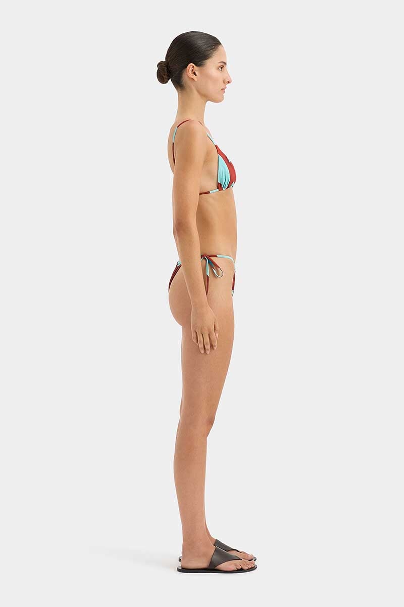 FRANCESCA STRING TRIANGLE TOP-RUBY REFLECTION Swim SIR.