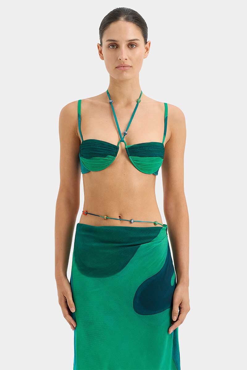 FRANKIE BIAS SKIRT-EMERALD REFLECTION Skirts SIR.