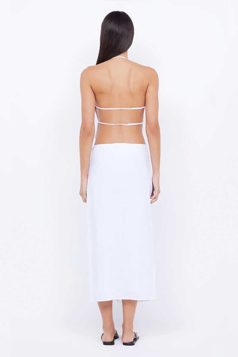 JAYDEN WRAP MIDI SKIRT-IVORY Skirts Bec and Bridge