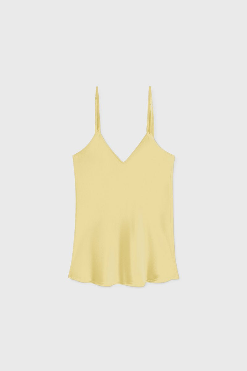 BIAS CUT CAMI-VANILLA FLOWER Tops Silk Laundry