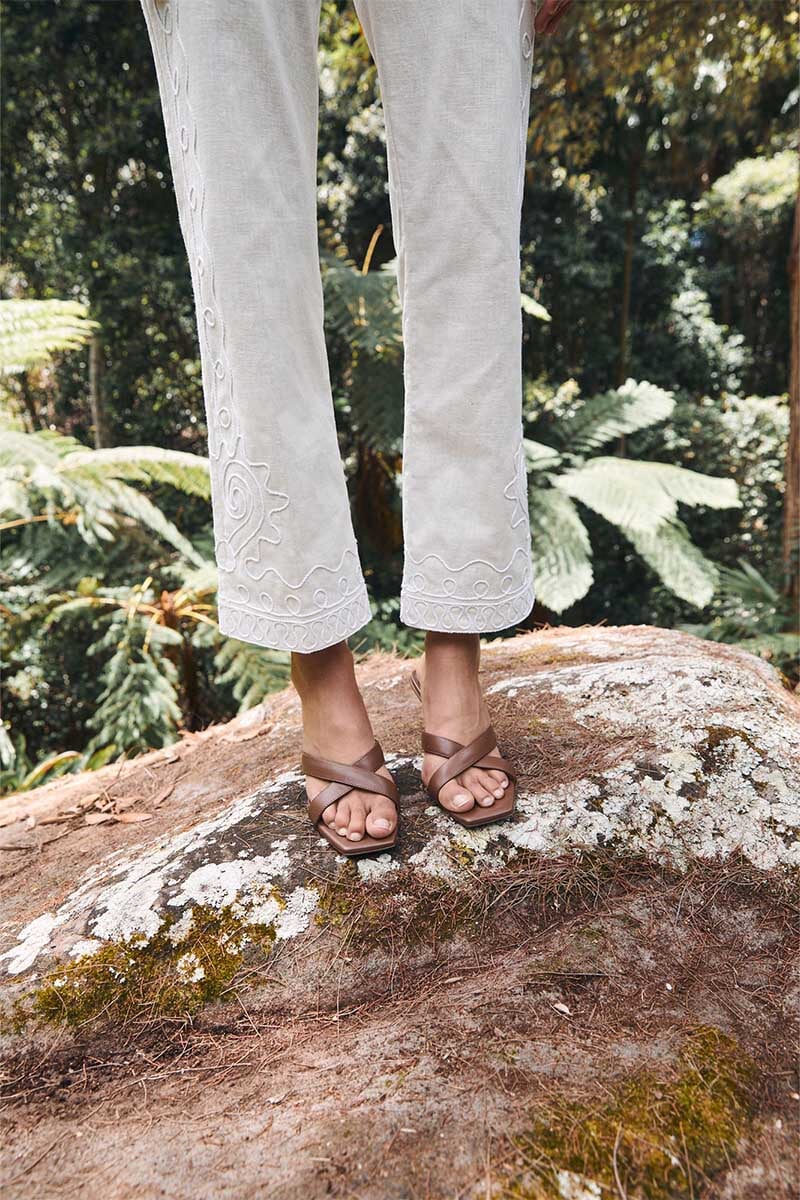 COBIE MID RISE STRAIGHT LEG TROUSER-PEARL Pants ANTIPODEAN