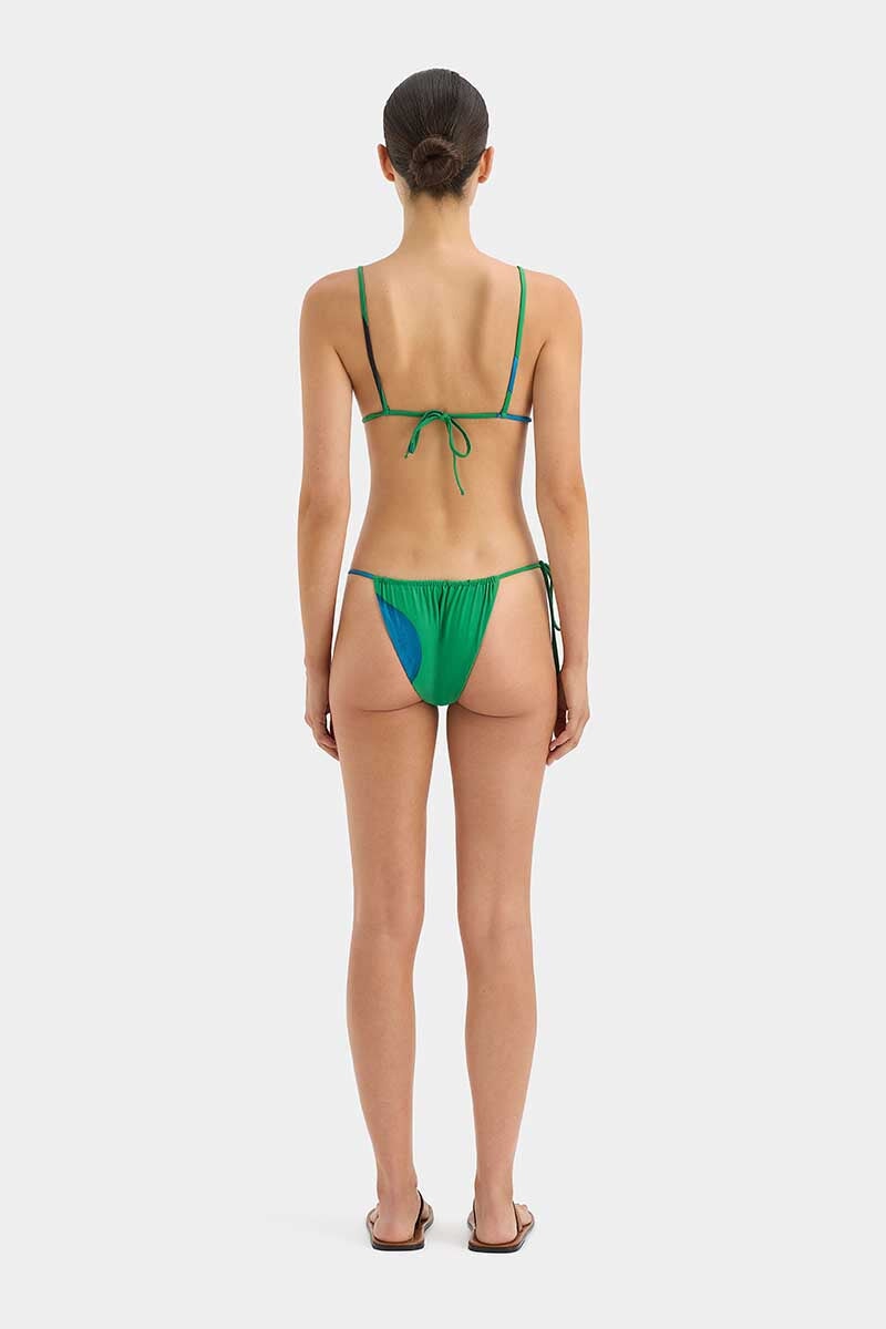 FRANCESCA STRING TRIANGLE TOP-EMERALD REFLECTION Swim SIR.