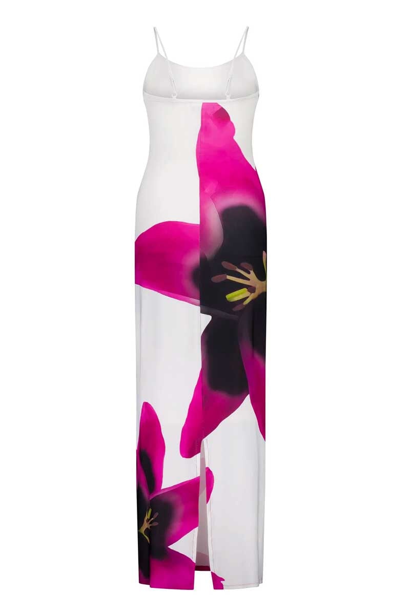 SLIP DRESS-IVORY LILY FLORAL Dress With Harper LU