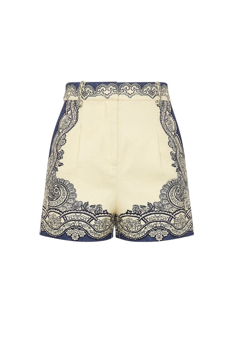 FRONT PLEAT SHORT-STEEL BLUE Shorts ANTIPODEAN