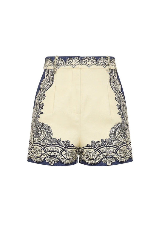 FRONT PLEAT SHORT-STEEL BLUE Shorts ANTIPODEAN