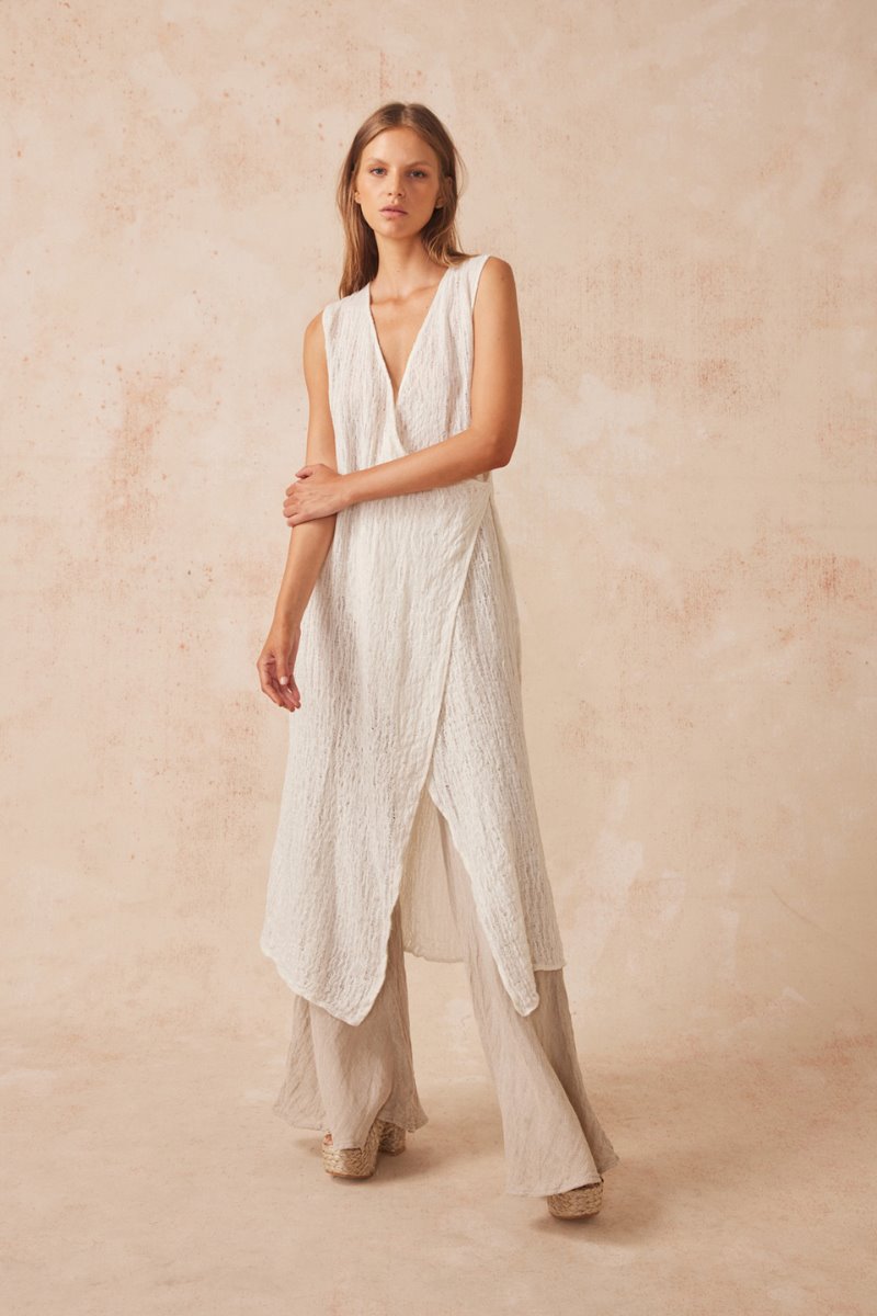 ATLAS SLIP MIDI DRESS-STRACCIATE Midi Dress Estilo Emporio
