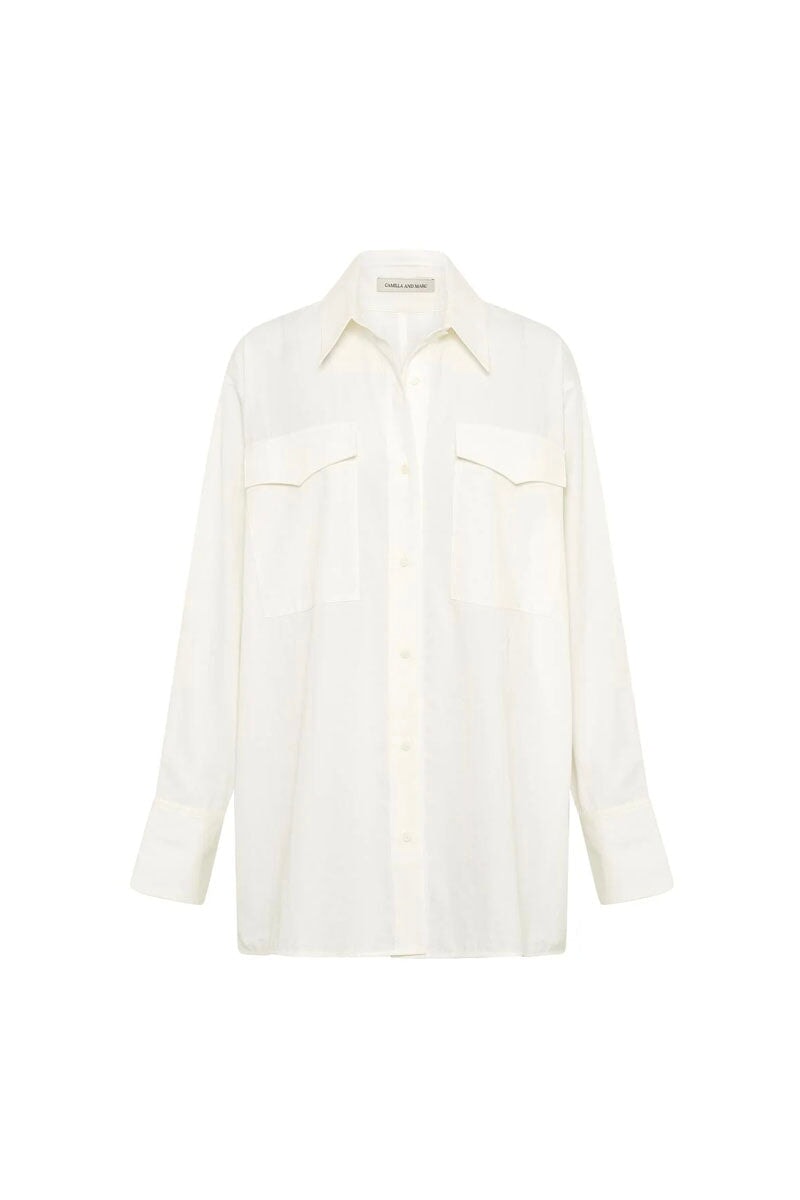 VESTA OVERSIZED SHIRT-WHITE Shirts Camilla and Marc 6 White