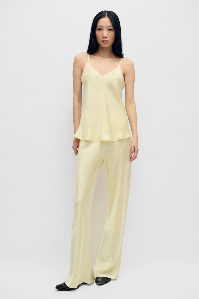 BIAS CUT CAMI-VANILLA FLOWER Tops Silk Laundry