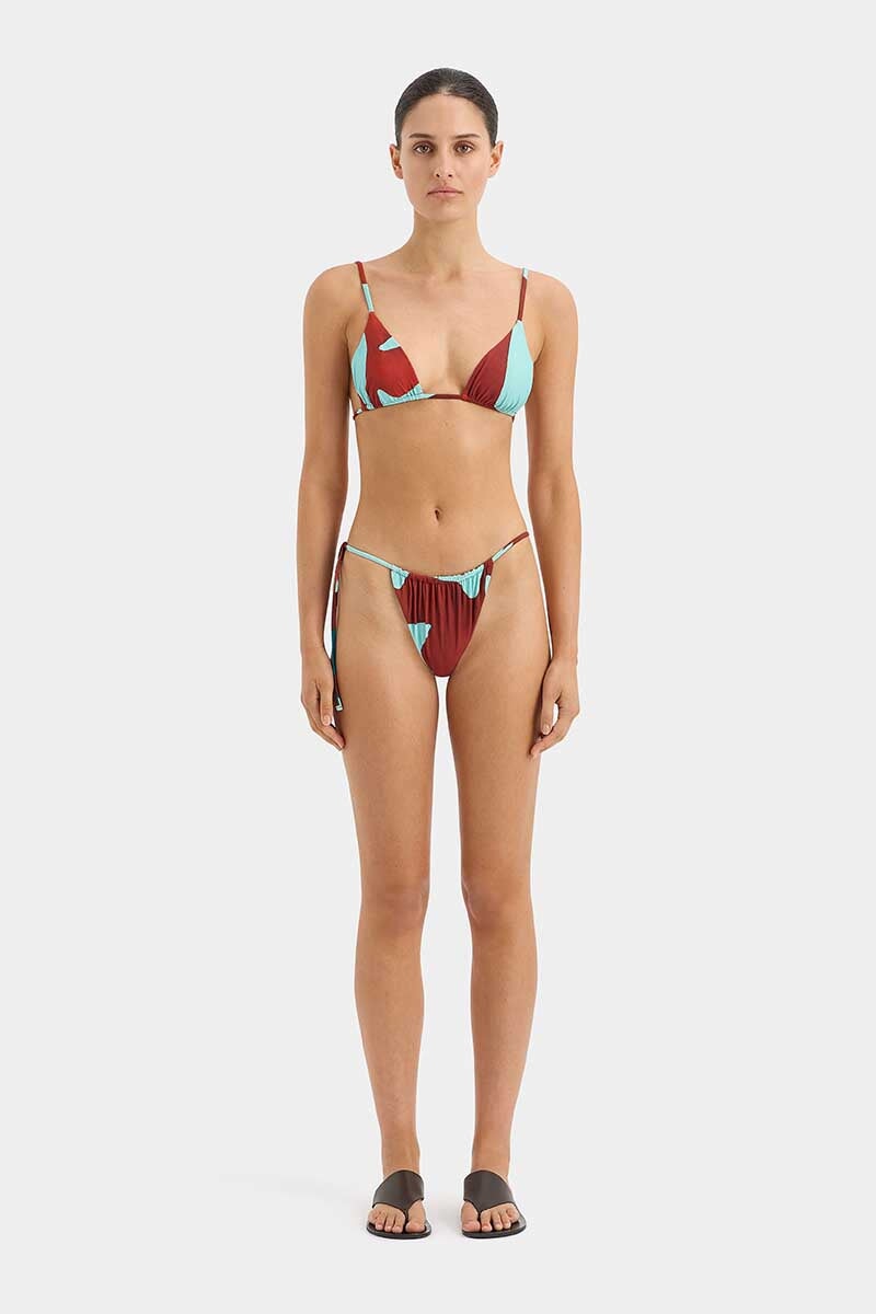 FRANCESCA STRING TRIANGLE TOP-RUBY REFLECTION Swim SIR.