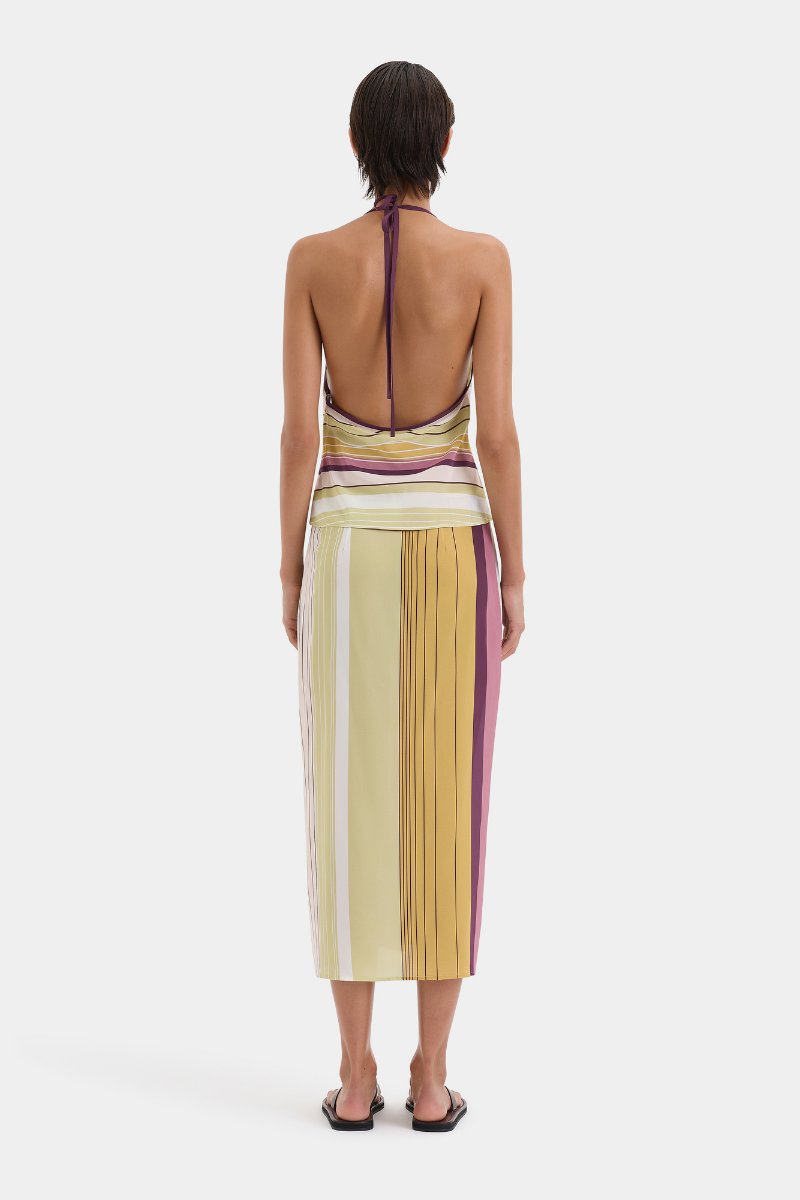 FONTANA HALTER CAMI-ELISA STRIPE Tops SIR.