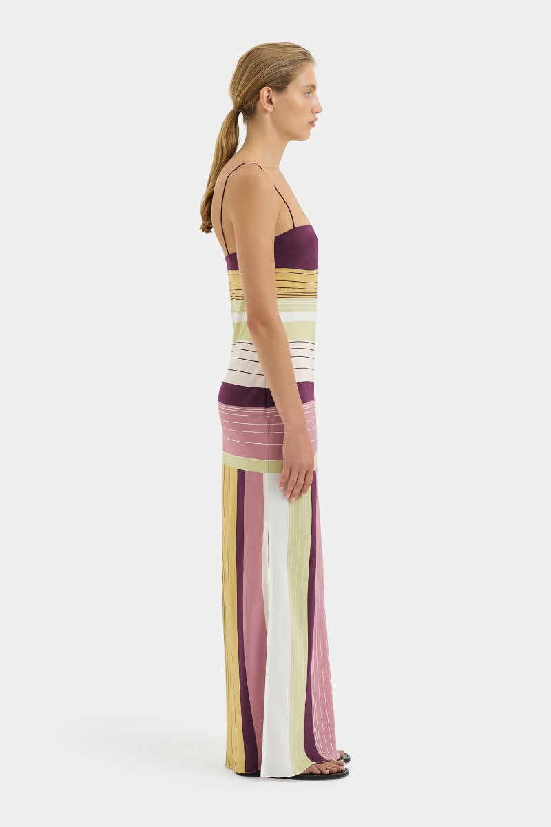 FONTANA SLIP DRESS-ELISA STRIPE Midi Dress SIR.