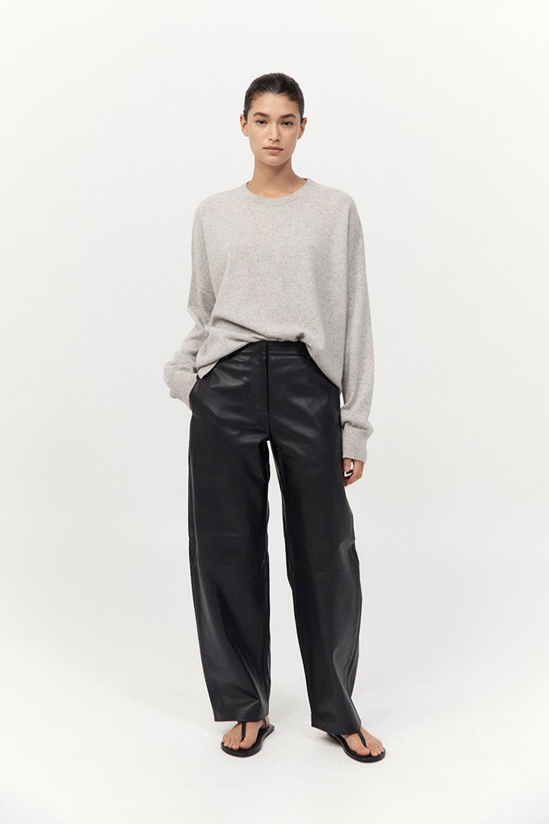 CASHMERE SWEATER-GREY MARLE Knitwear ST AGNI