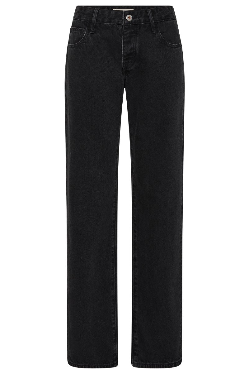 90S LOW RISE JEANS BY OUTLAND DENIM-WASHED BLACK Pants ST AGNI
