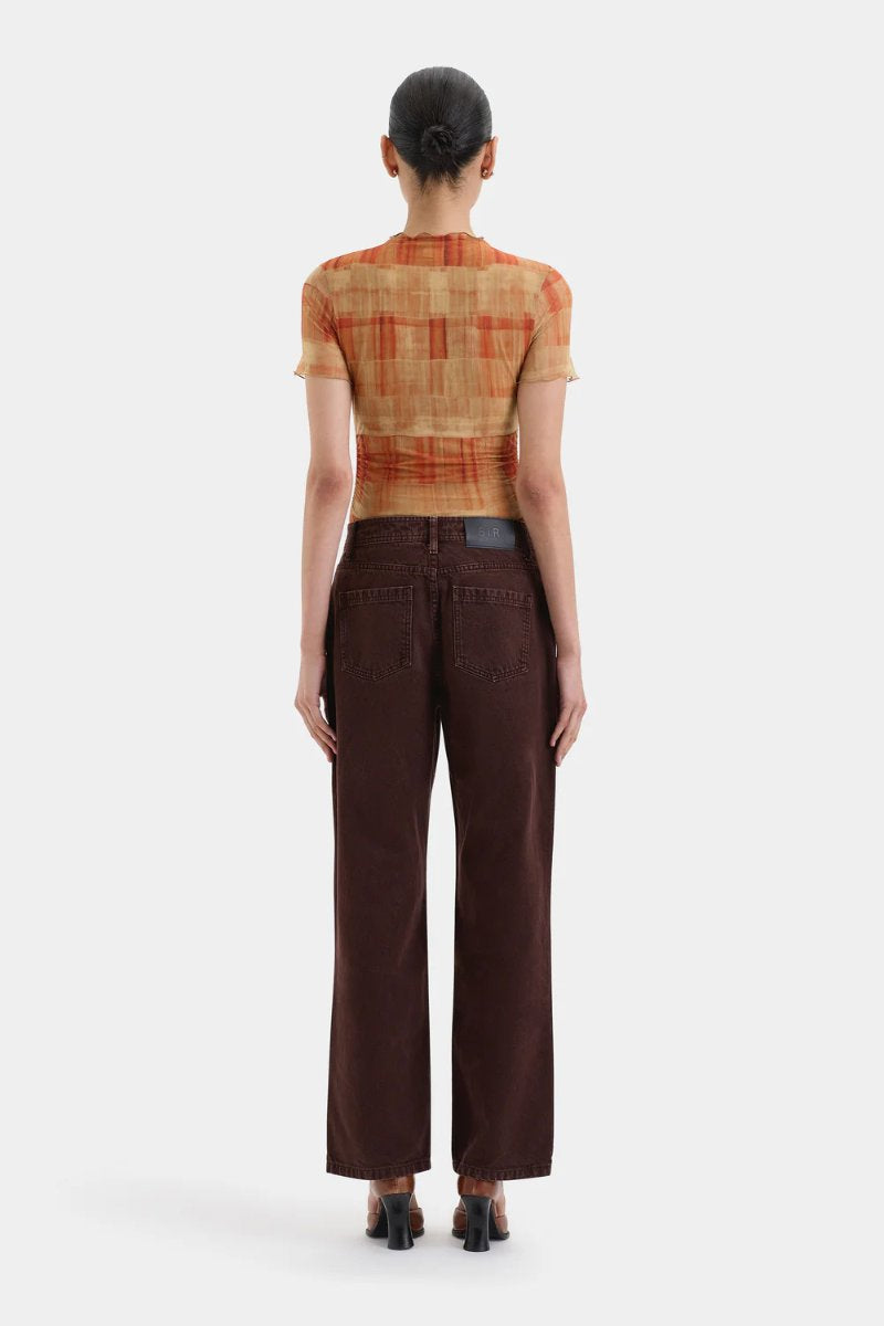 FERRERA TOP-ARANCIA CHECK Tops SIR.