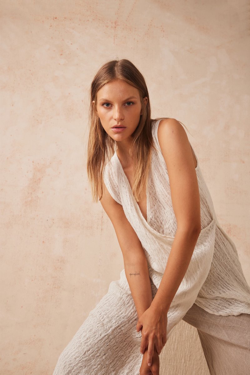 ATLAS SLIP MIDI DRESS-STRACCIATE Midi Dress Estilo Emporio