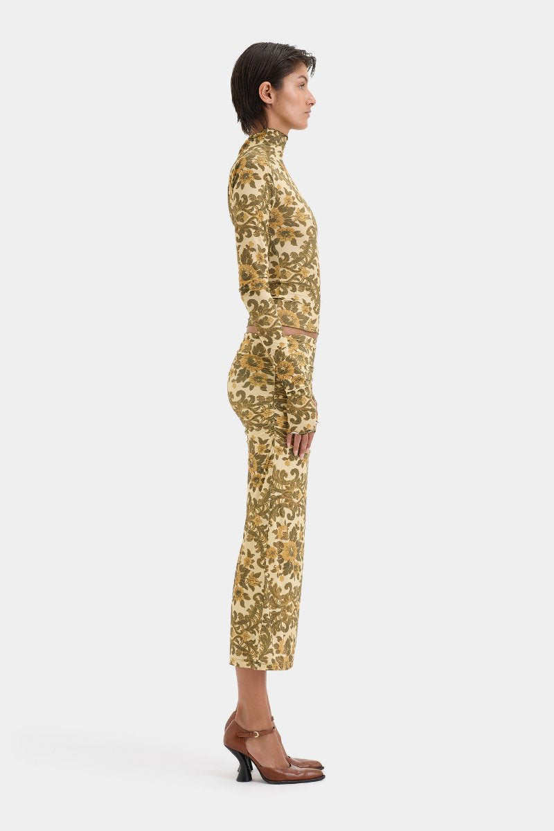 AVENTINE LONG SLEEVE TOP-OLIVE FILIGREE Tops SIR.