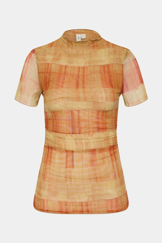 FERRERA TOP-ARANCIA CHECK Tops SIR.