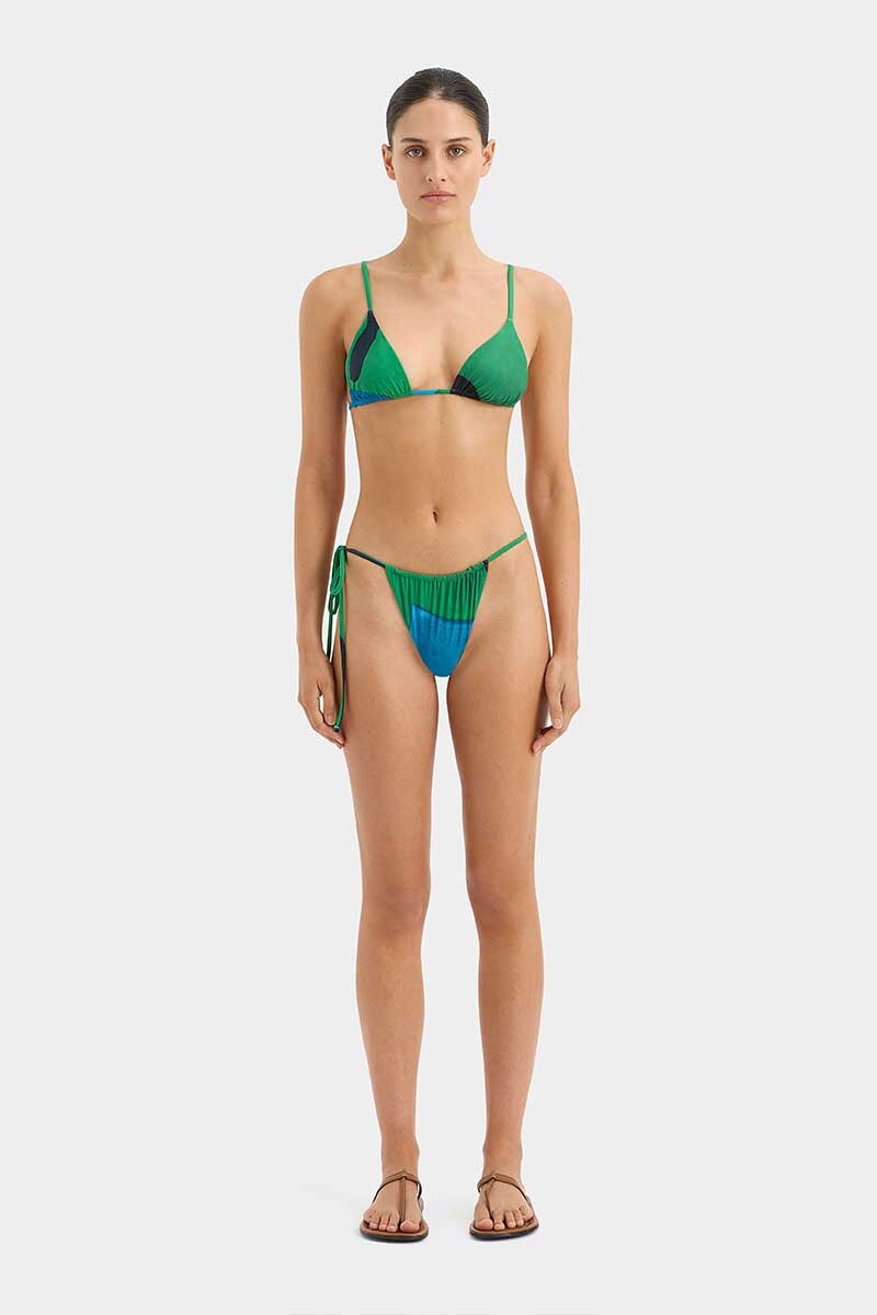 FRANCESCA STRING TRIANGLE TOP-EMERALD REFLECTION Swim SIR.