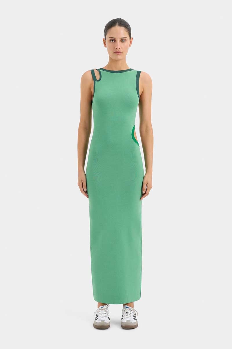 SALVADOR CUT OUT DRESS-EMERALD Dress SIR.