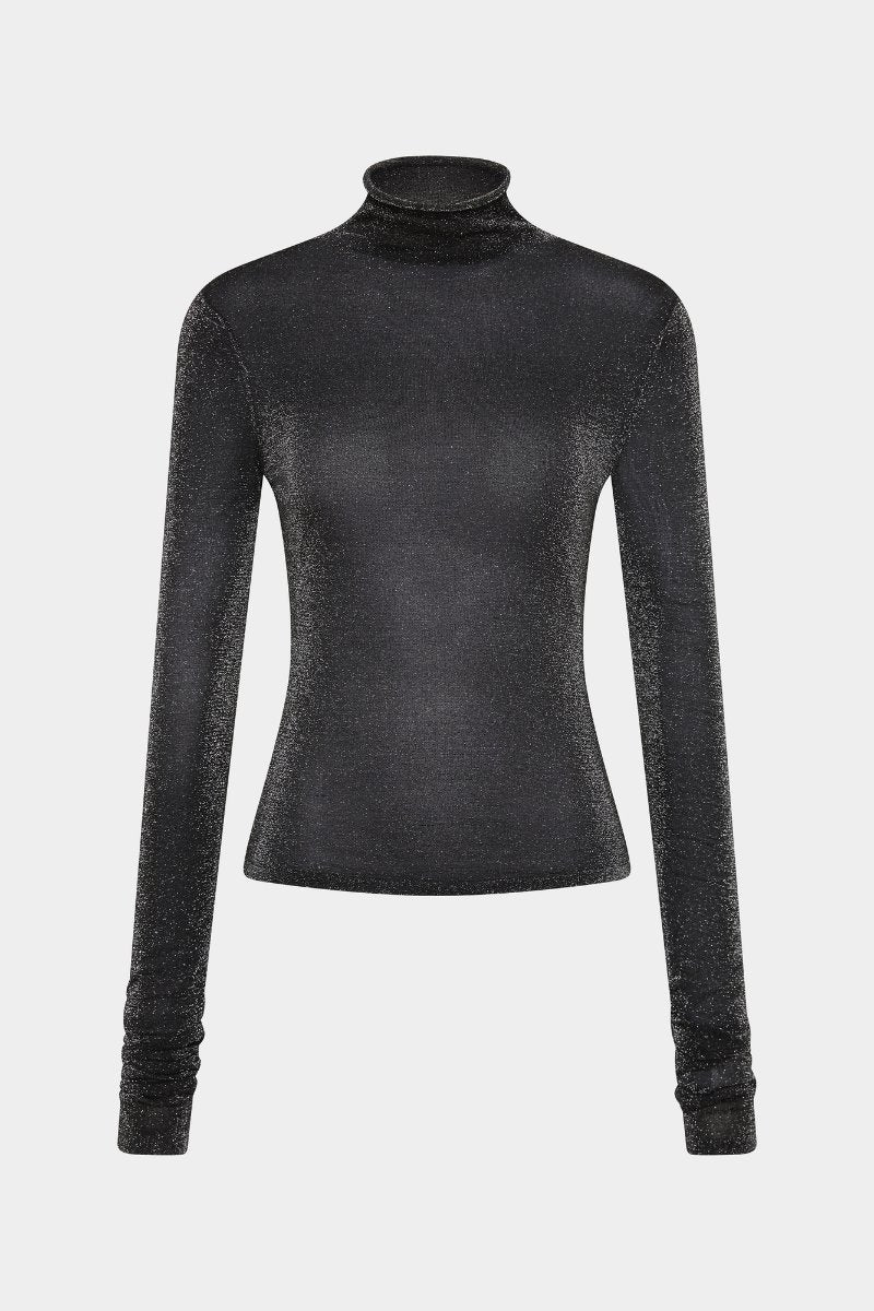CHIANO LONG SLEEVE TOP-BLACK SILVER Tops SIR.