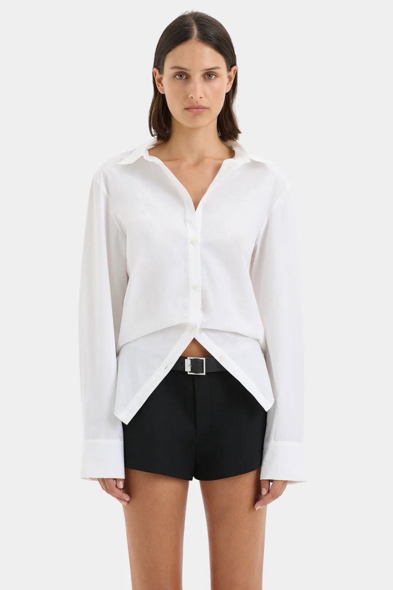 CARSO TIE SHIRT-WHITE Tops SIR.