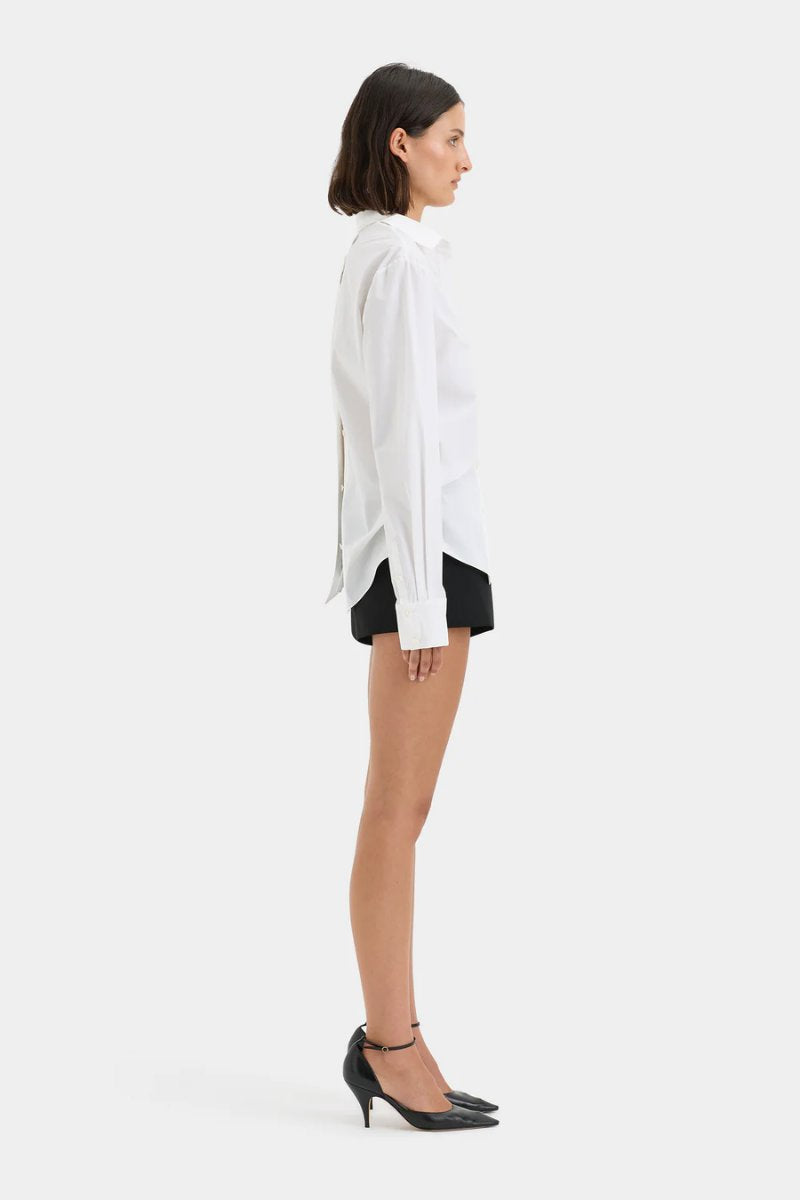 CARSO TIE SHIRT-WHITE Tops SIR.