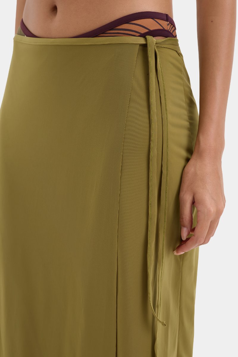 CASCINA WRAP SKIRT-OLIVE Skirts SIR.