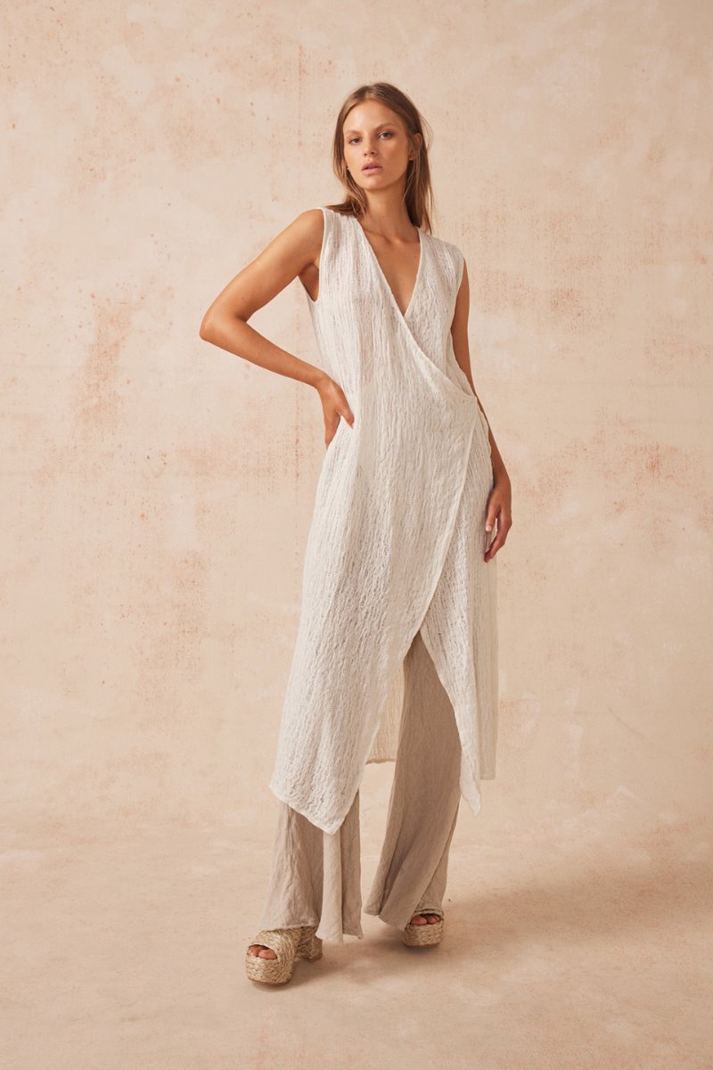 ATLAS SLIP MIDI DRESS-STRACCIATE Midi Dress Estilo Emporio