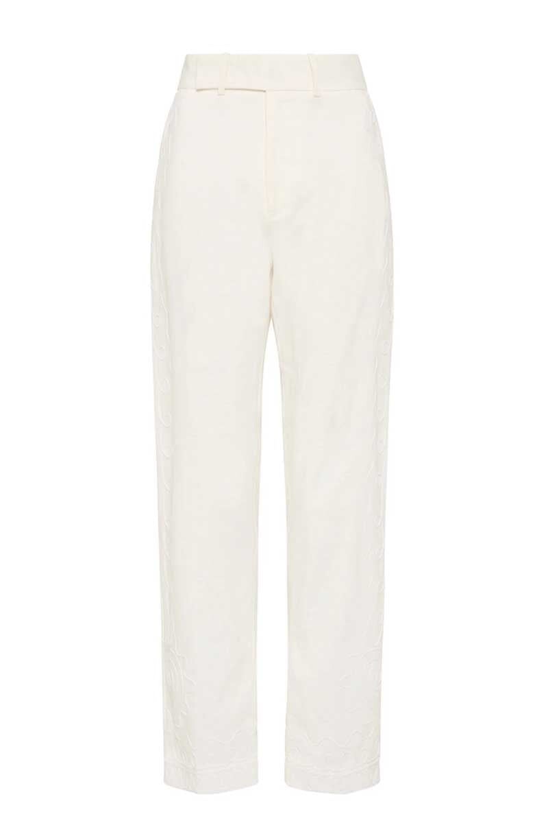 COBIE MID RISE STRAIGHT LEG TROUSER-PEARL Pants ANTIPODEAN