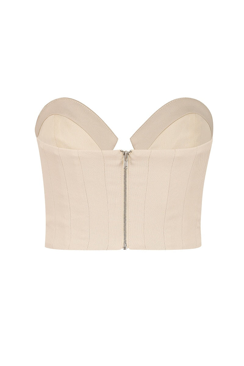CHLOE CORSET-CREAM Tops Auteur