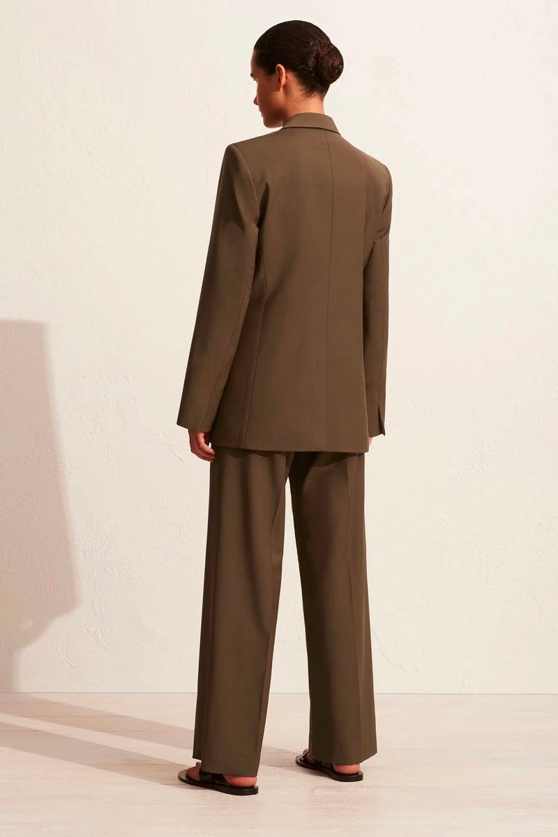 RELAXED TAILORED TROUSER-COFFEE Pants Matteau