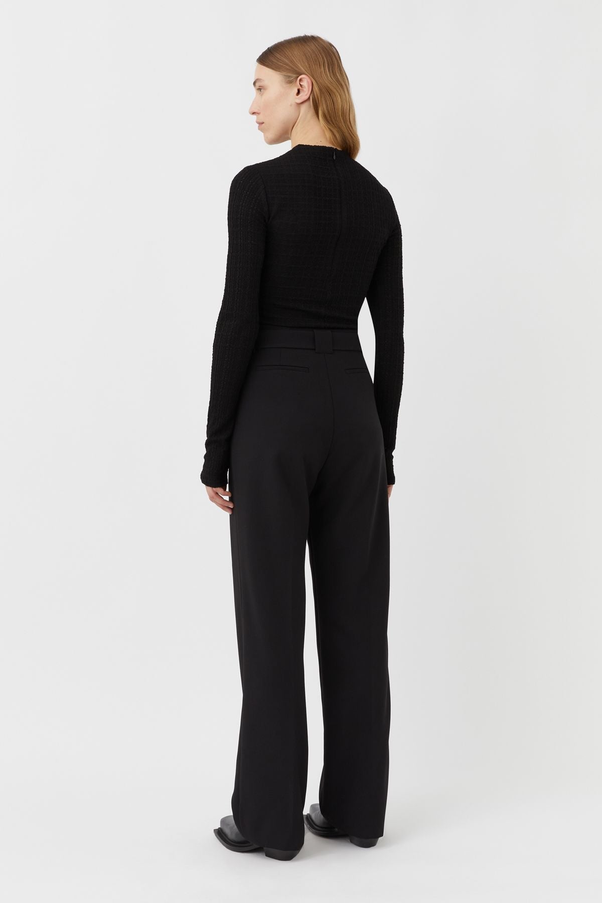 NEMESIA LONG SLEEVE TOP-BLACK Tops Camilla and Marc