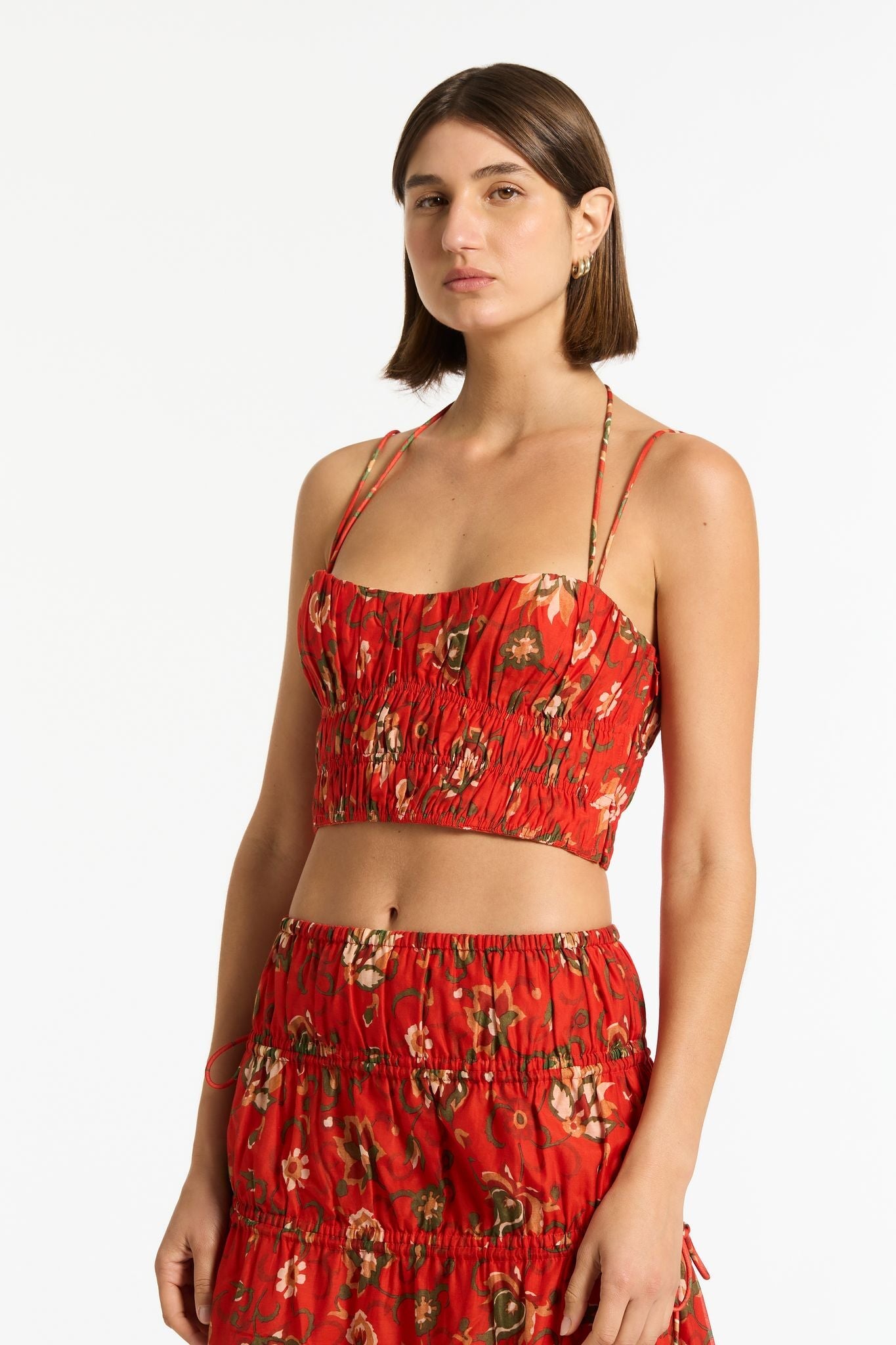 REYES GATHERED MAXI SKIRT-CACTUS FLOWER Skirts SIR.