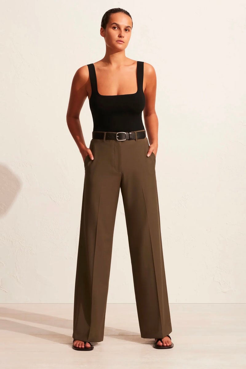 RELAXED TAILORED TROUSER-COFFEE Pants Matteau 1 Coffee