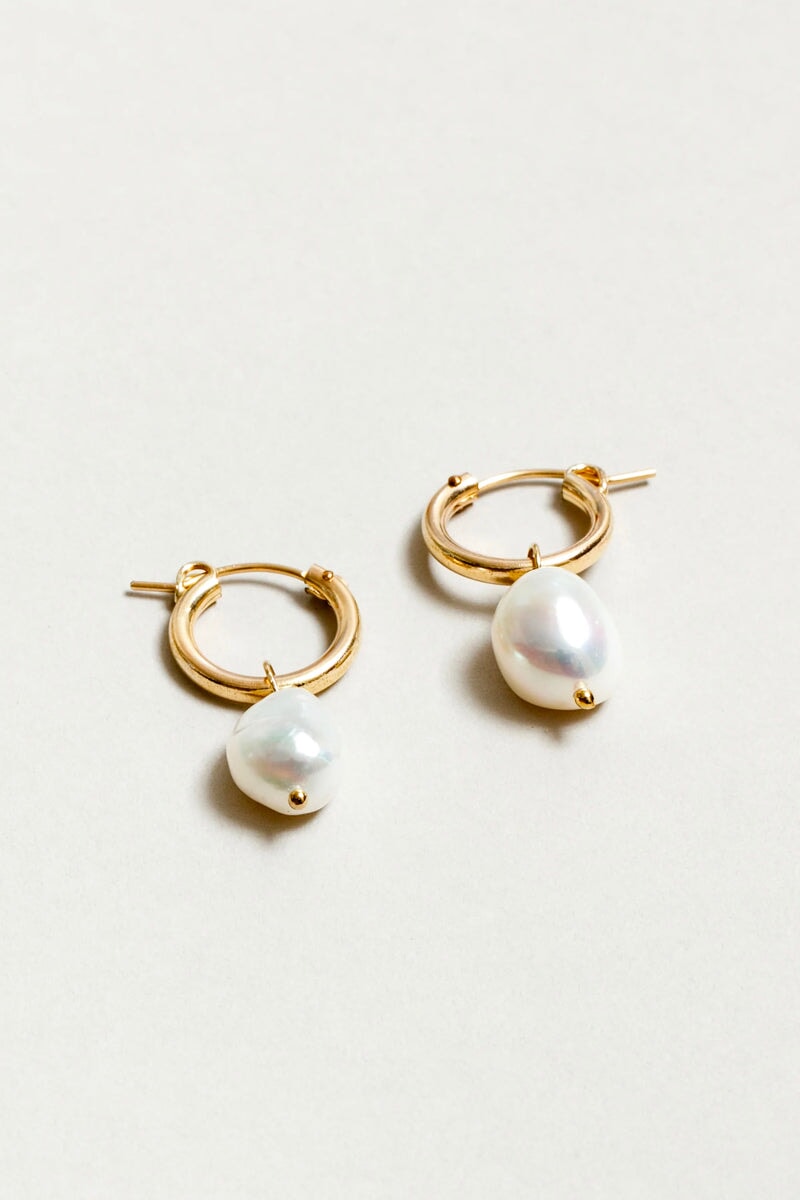 PEARLHOOPS-GOLD Jewellery Wolf Circus Uni Gold