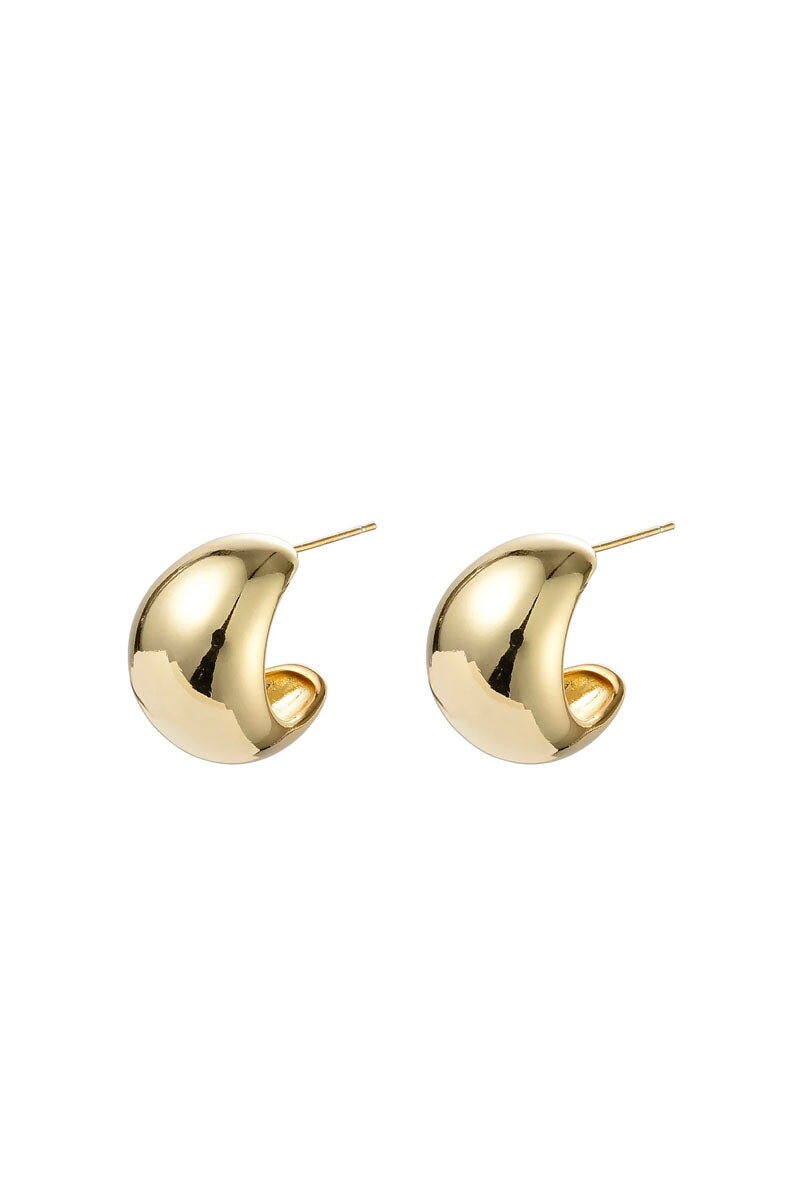 POOLSIDE MINI HOOPS-GOLD Jewellery Anna Rossi Jewellery Uni Gold