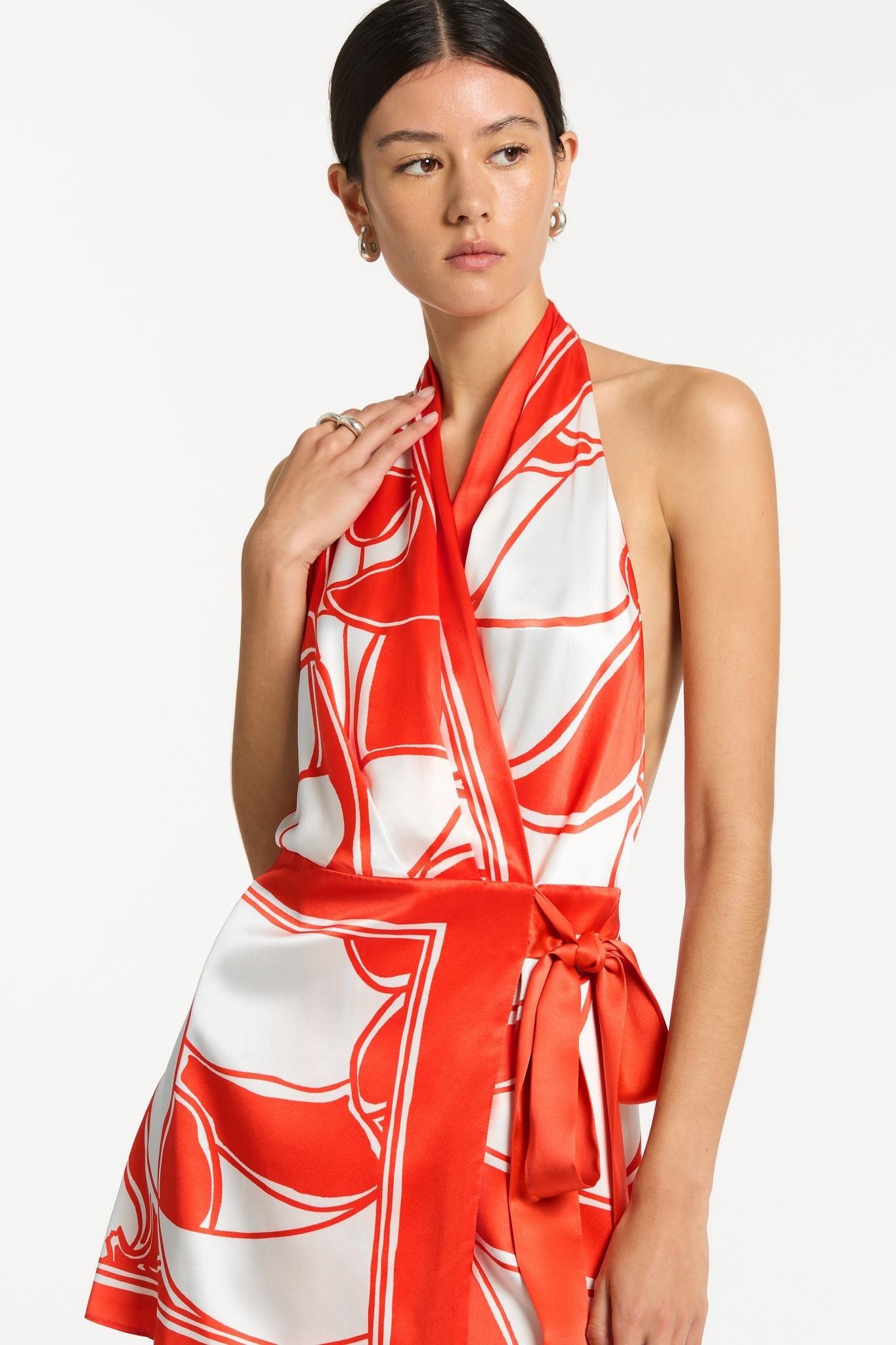 RAMONA WRAP HALTER MINI-MARIPOSA LILY Dress SIR. OP Mariposa Lily