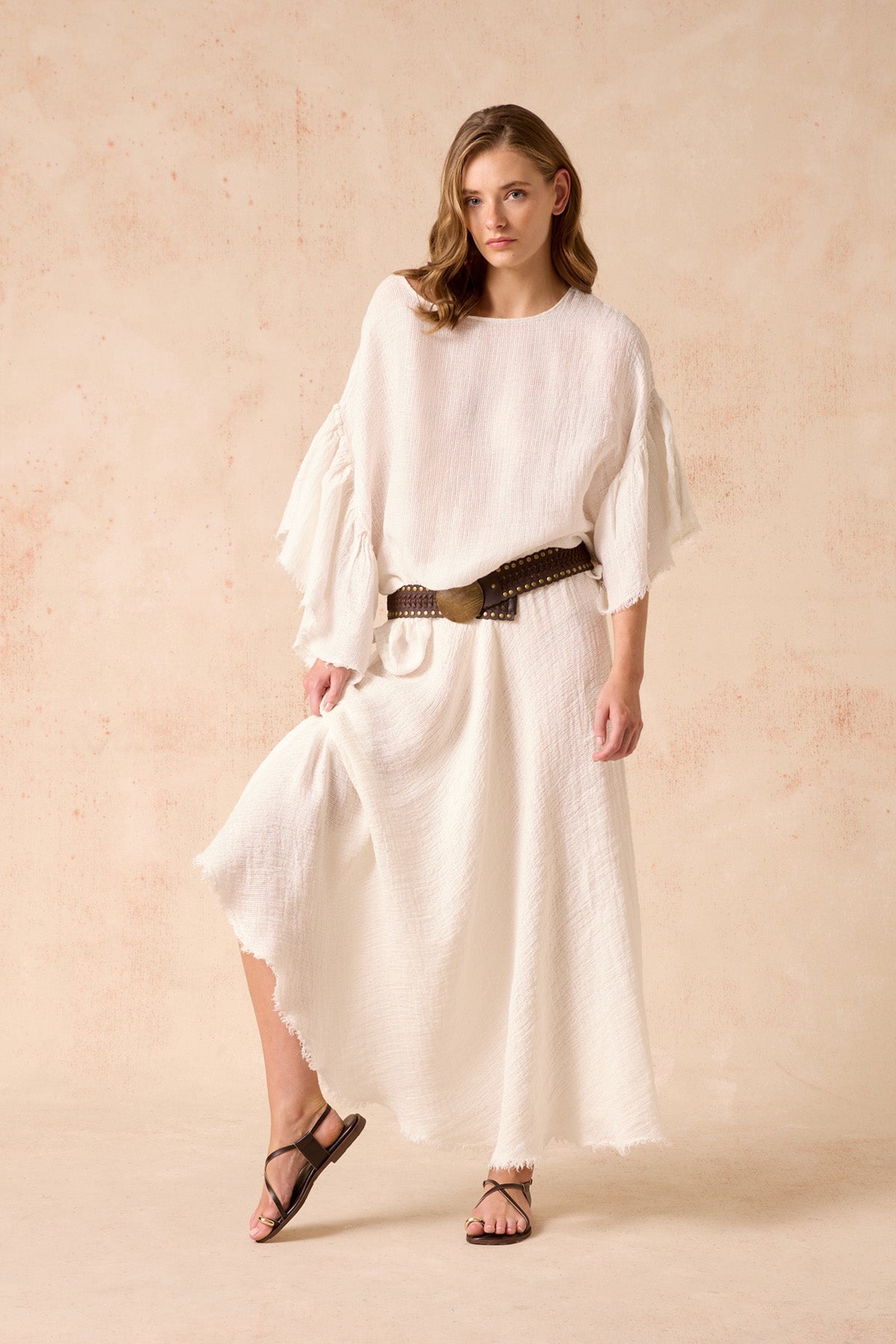 RUOTA SKIRT-SAMBA PANNA Skirts Estilo Emporio