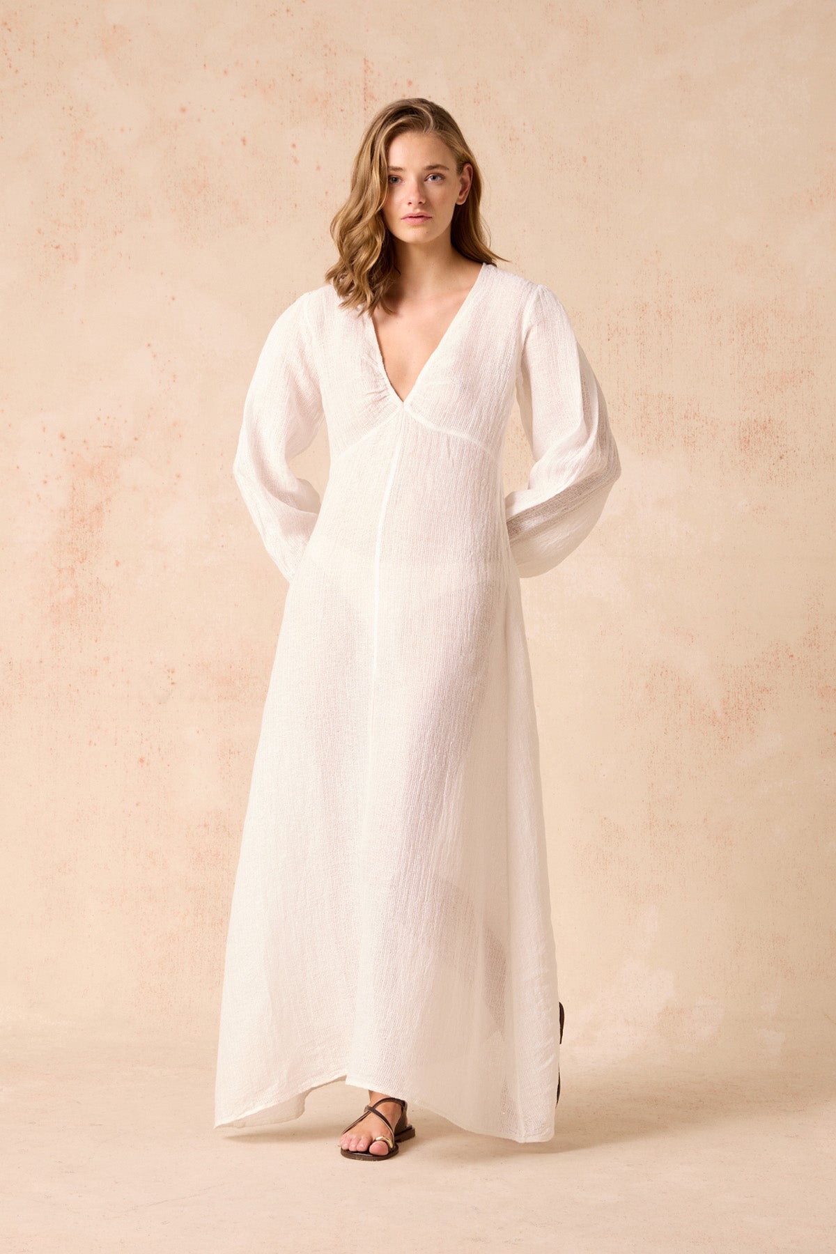 TI AMO MAXI DRESS-SAMBA PANNA Maxi Dress Estilo Emporio