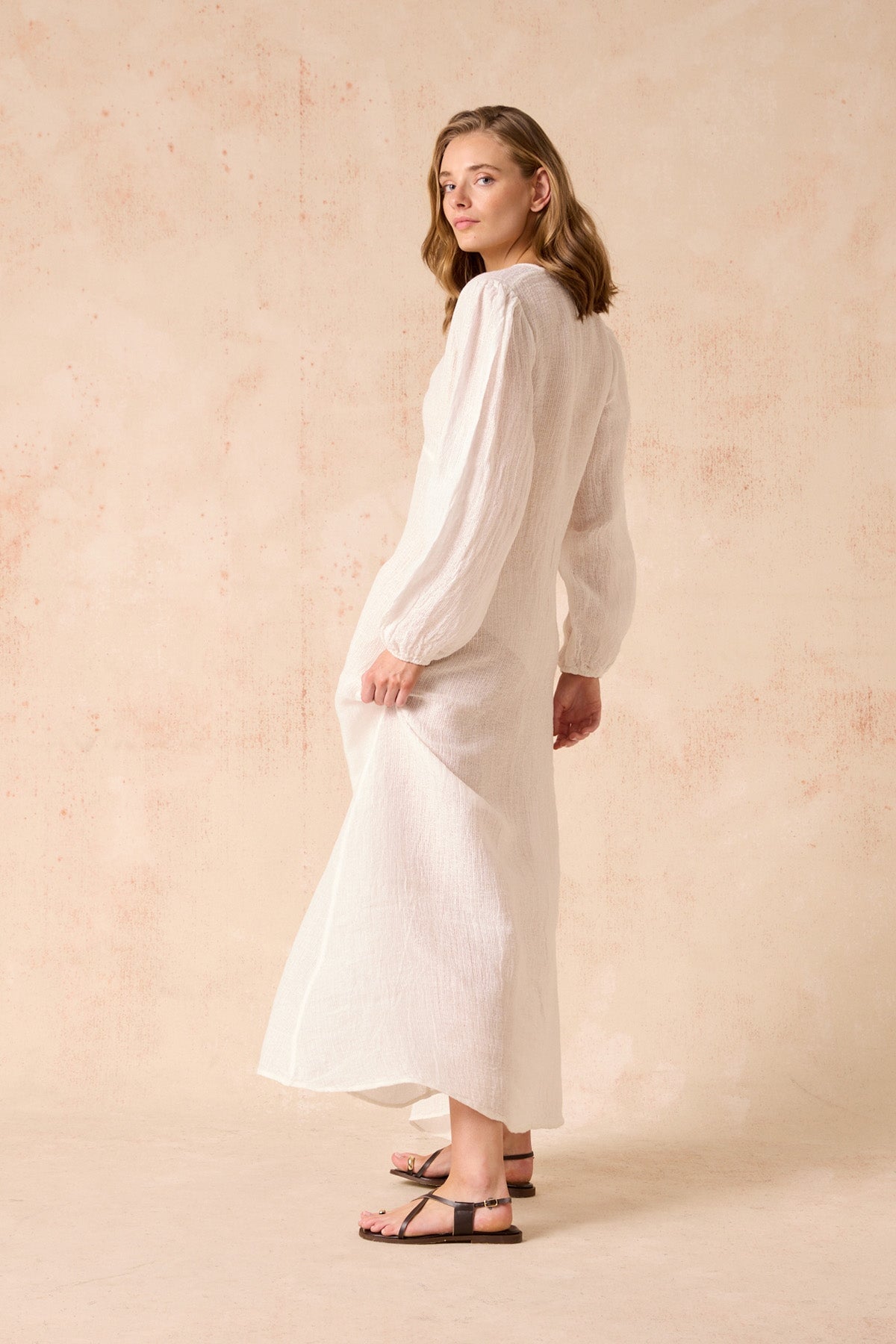 TI AMO MAXI DRESS-SAMBA PANNA Maxi Dress Estilo Emporio