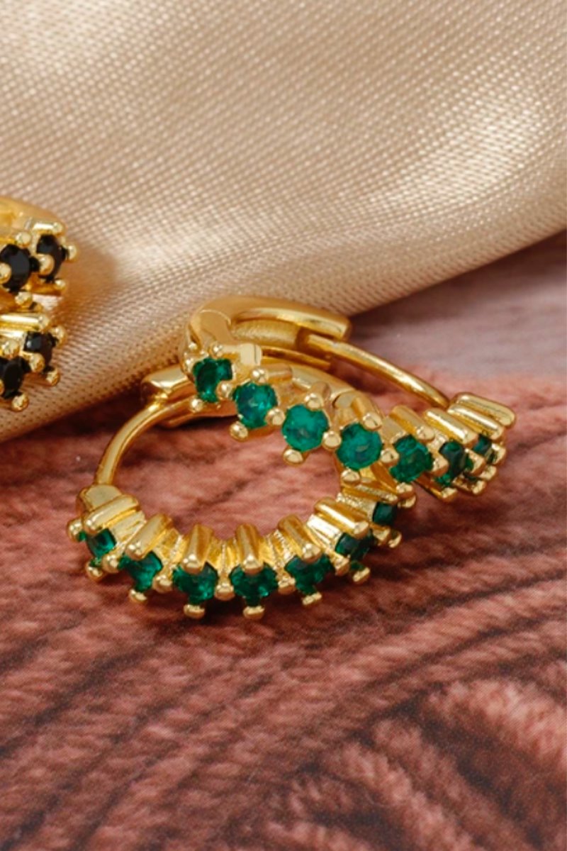 CRISTAL HUGGIE-EMERALD Jewellery F&D