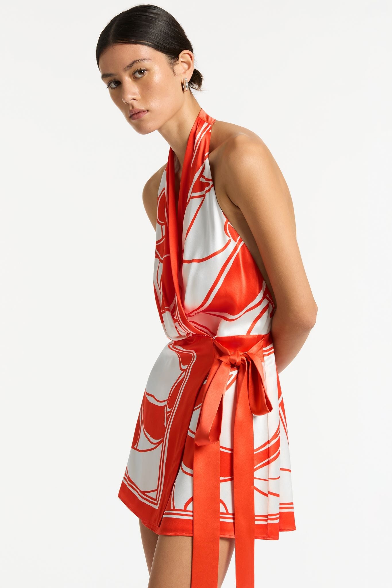 RAMONA WRAP HALTER MINI-MARIPOSA LILY Dress SIR.